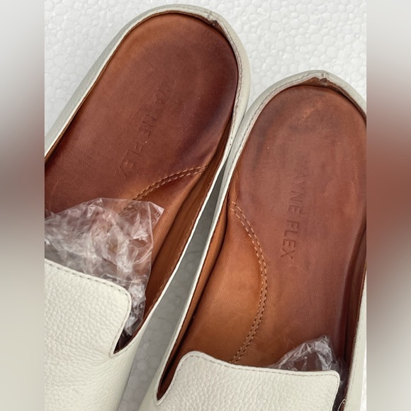 Wayne Flex Leather Suede Mules Off White Grey tone - Picture 8 of 9